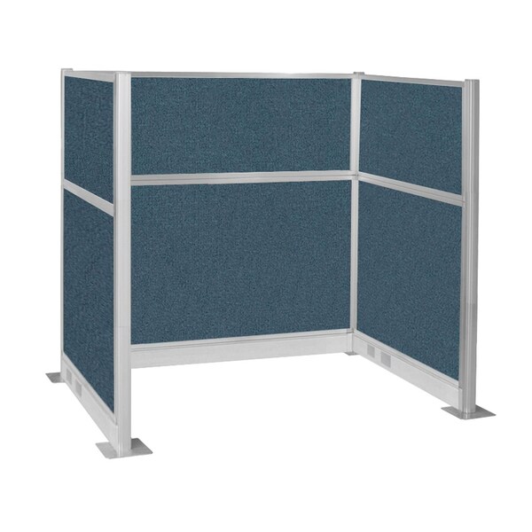 Versare Pre-Configured Hush Panel Electric Cubicle (U Shape) 6' x 4' Caribbean Fabric 1859388 - main